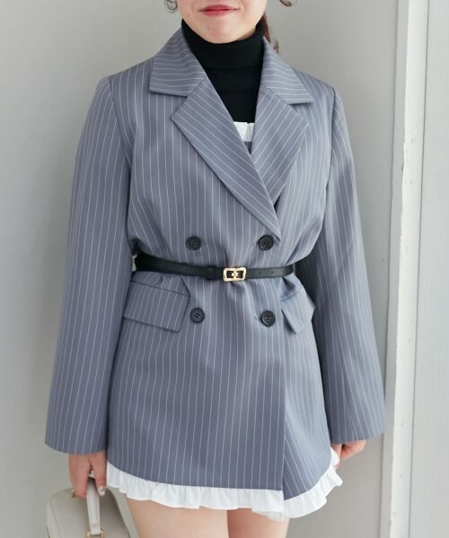 MAJESTIC LEGON / マジェスティックレゴン その他アウター | バイカラーフリルトリムジャケット | 詳細6