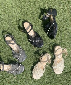 MAJESTIC LEGON / マジェスティックレゴン サンダル | パールシアーフリルサンダル