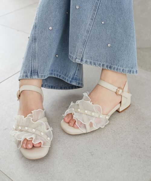 MAJESTIC LEGON / マジェスティックレゴン サンダル | パールシアーフリルサンダル | 詳細10