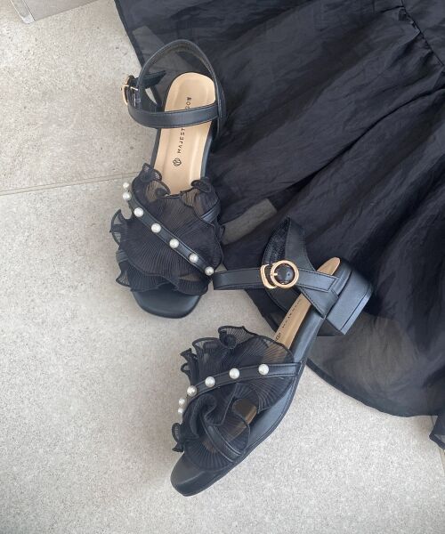 MAJESTIC LEGON / マジェスティックレゴン サンダル | パールシアーフリルサンダル | 詳細19