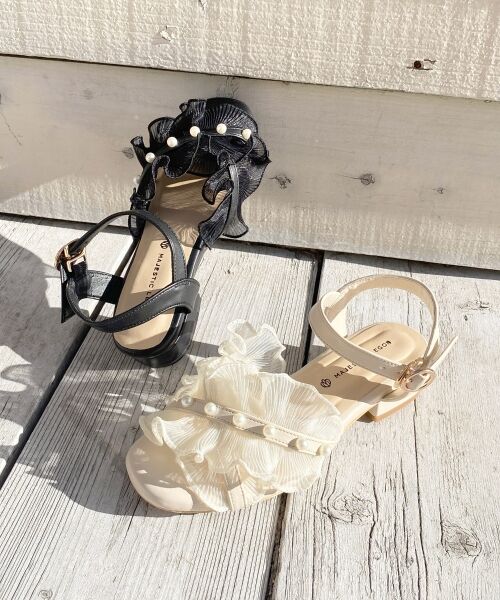 MAJESTIC LEGON / マジェスティックレゴン サンダル | パールシアーフリルサンダル | 詳細20