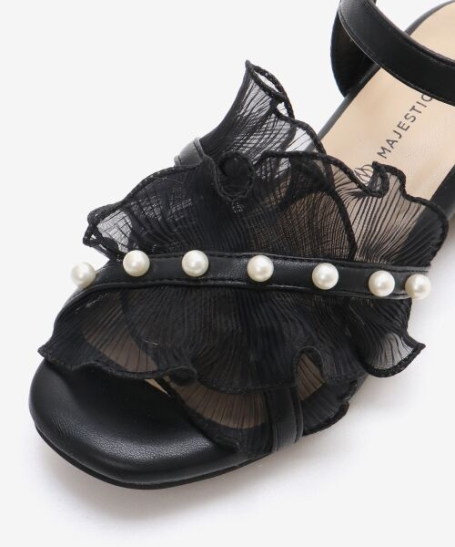 MAJESTIC LEGON / マジェスティックレゴン サンダル | パールシアーフリルサンダル | 詳細28