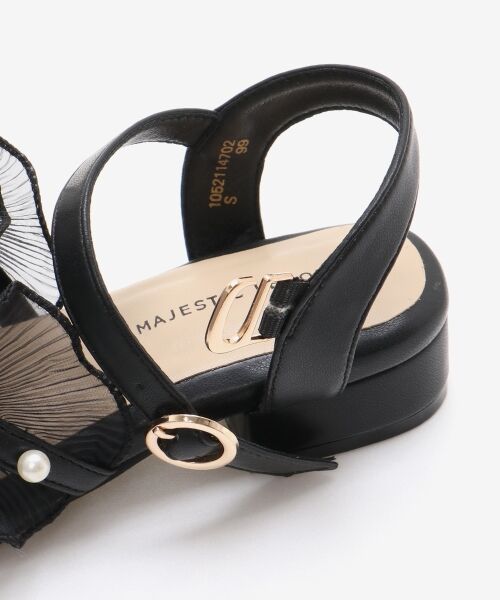 MAJESTIC LEGON / マジェスティックレゴン サンダル | パールシアーフリルサンダル | 詳細29