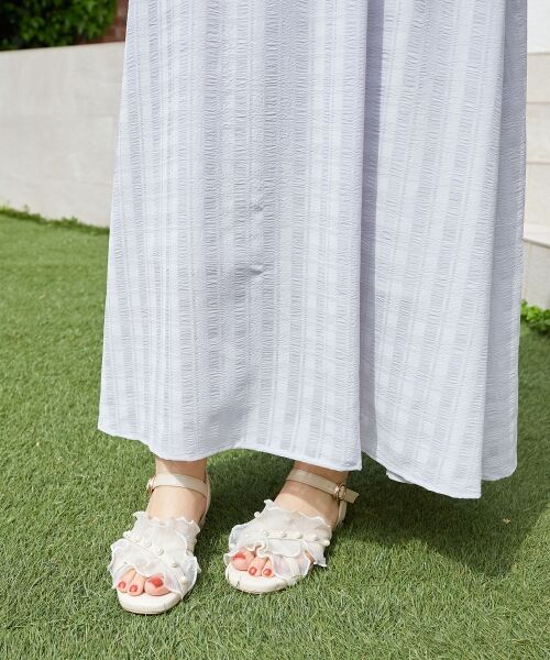 MAJESTIC LEGON / マジェスティックレゴン サンダル | パールシアーフリルサンダル | 詳細7