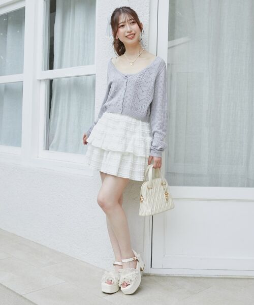 MAJESTIC LEGON / マジェスティックレゴン サンダル | パールリボンフリルボリュームサンダル | 詳細2