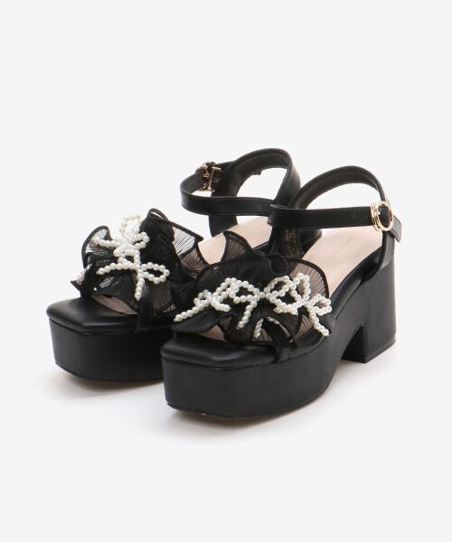 MAJESTIC LEGON / マジェスティックレゴン サンダル | パールリボンフリルボリュームサンダル | 詳細28