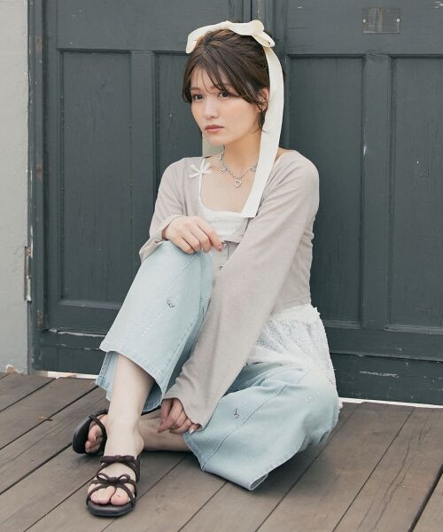 MAJESTIC LEGON / マジェスティックレゴン サンダル | ◇ダブルリボンサンダル | 詳細4