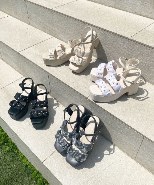 MAJESTIC LEGON / マジェスティックレゴン サンダル | シアービジュー厚底サンダル | 詳細1