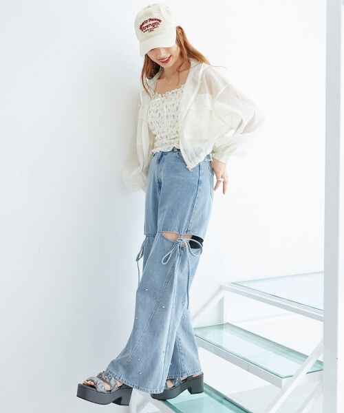 MAJESTIC LEGON / マジェスティックレゴン サンダル | シアービジュー厚底サンダル | 詳細11