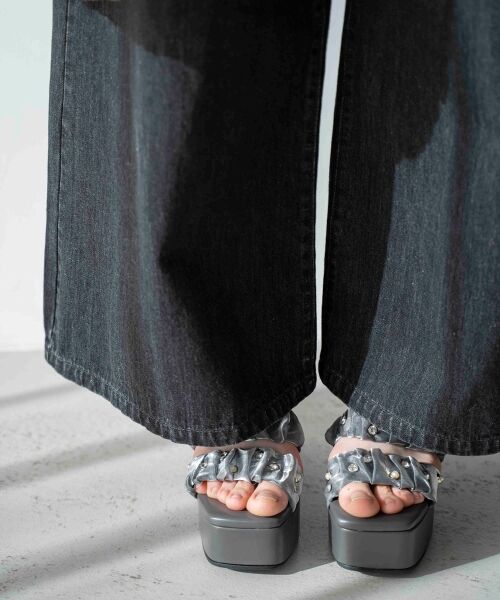 MAJESTIC LEGON / マジェスティックレゴン サンダル | シアービジュー厚底サンダル | 詳細14