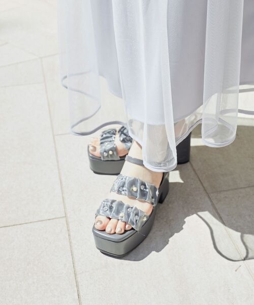 MAJESTIC LEGON / マジェスティックレゴン サンダル | シアービジュー厚底サンダル | 詳細15