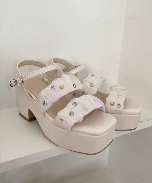 MAJESTIC LEGON / マジェスティックレゴン サンダル | シアービジュー厚底サンダル | 詳細18