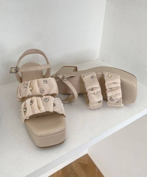 MAJESTIC LEGON / マジェスティックレゴン サンダル | シアービジュー厚底サンダル | 詳細19