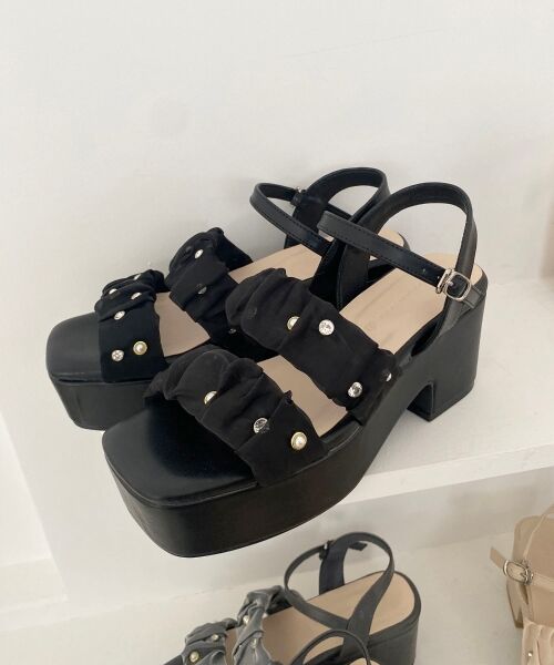 MAJESTIC LEGON / マジェスティックレゴン サンダル | シアービジュー厚底サンダル | 詳細22