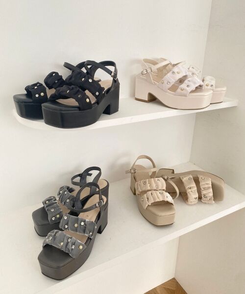 MAJESTIC LEGON / マジェスティックレゴン サンダル | シアービジュー厚底サンダル | 詳細23