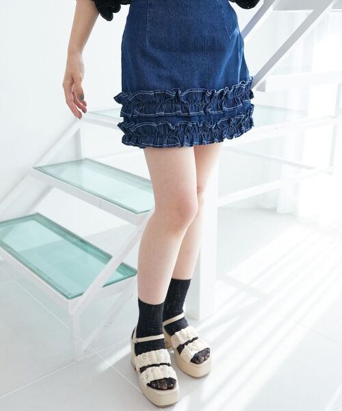 MAJESTIC LEGON / マジェスティックレゴン サンダル | シアービジュー厚底サンダル | 詳細6