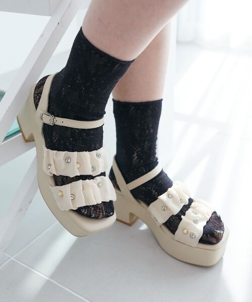 MAJESTIC LEGON / マジェスティックレゴン サンダル | シアービジュー厚底サンダル | 詳細7