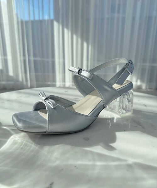 MAJESTIC LEGON / マジェスティックレゴン サンダル | クリアビジューヒールリボンサンダル | 詳細18