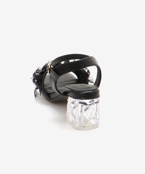 MAJESTIC LEGON / マジェスティックレゴン サンダル | パールクリアヒールリボンサンダル | 詳細19