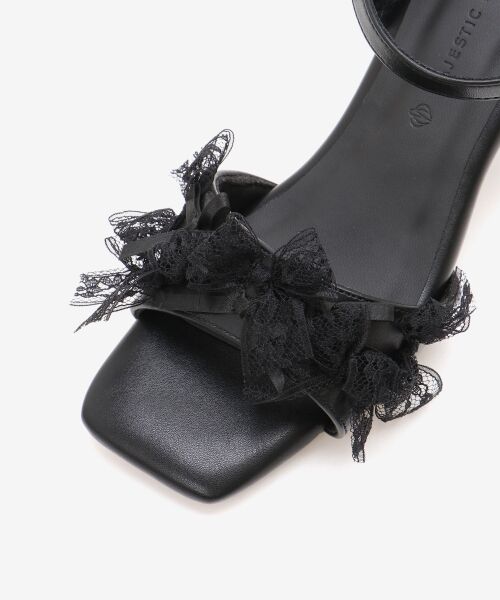 MAJESTIC LEGON / マジェスティックレゴン サンダル | パールクリアヒールリボンサンダル | 詳細21