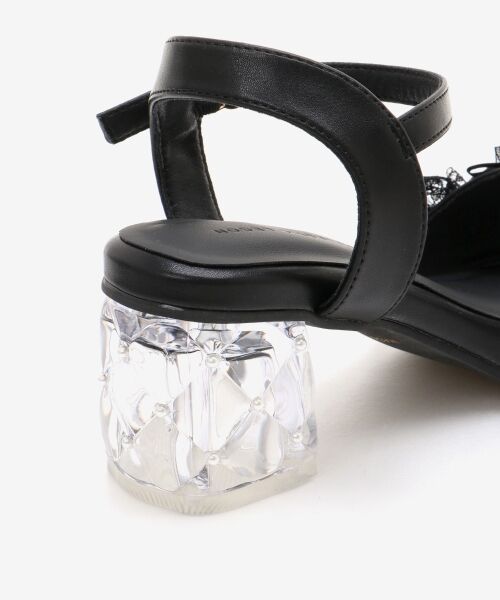 MAJESTIC LEGON / マジェスティックレゴン サンダル | パールクリアヒールリボンサンダル | 詳細23