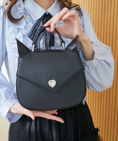 MAJESTIC LEGON/マジェスティックレゴン ネコ型ショルダーバッグ ブラック FREE MAJESTIC LEGON/マジェスティックレゴン ネコ型ショルダーバッグ ブラック FREE