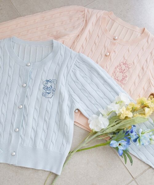 MAJESTIC LEGON / マジェスティックレゴン カーディガン・ボレロ | SWIMMERコラボ ケーブルカーデ | 詳細1