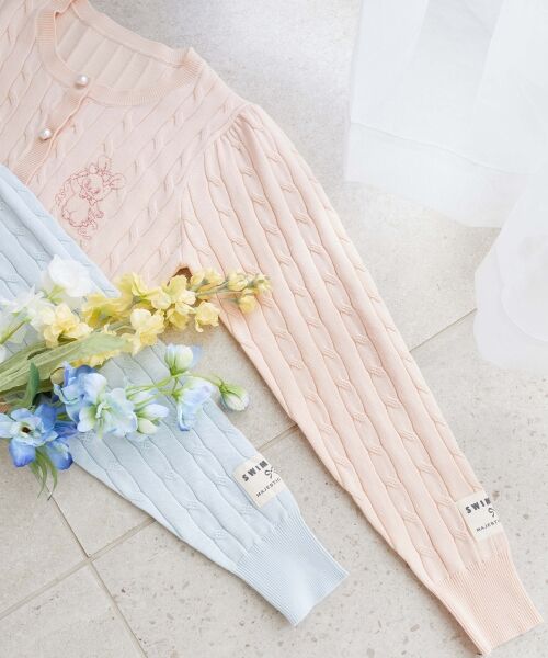 MAJESTIC LEGON / マジェスティックレゴン カーディガン・ボレロ | SWIMMERコラボ ケーブルカーデ | 詳細2