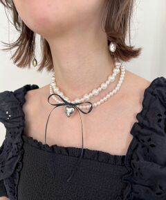 MAJESTIC LEGON / マジェスティックレゴン ネックレス・ペンダント・チョーカー | パールリボンネックレス