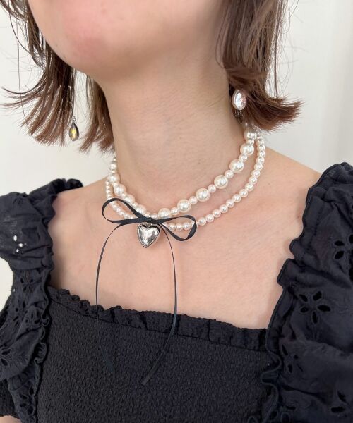 MAJESTIC LEGON / マジェスティックレゴン ネックレス・ペンダント・チョーカー | パールリボンネックレス | 詳細3