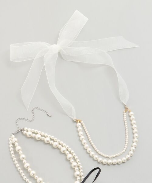 MAJESTIC LEGON / マジェスティックレゴン ネックレス・ペンダント・チョーカー | パールリボンネックレス | 詳細4