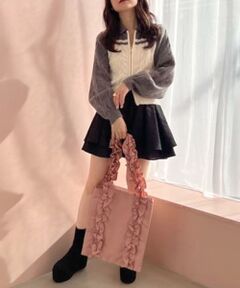 MAJESTIC LEGON / マジェスティックレゴン トートバッグ | ボリュームフリルハンドルトート