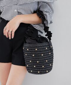 MAJESTIC LEGON / マジェスティックレゴン トートバッグ | 雑材スタッズフリルバッグ