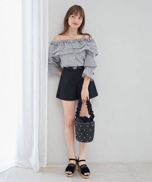 MAJESTIC LEGON / マジェスティックレゴン トートバッグ | 雑材スタッズフリルバッグ | 詳細3