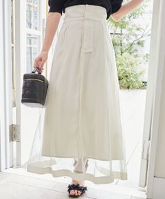 MAJESTIC LEGON / マジェスティックレゴン ロング・マキシ丈スカート | バックレースアップフレアスカート