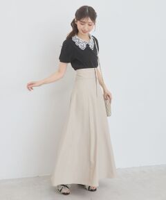 MAJESTIC LEGON / マジェスティックレゴン ロング・マキシ丈スカート | バックレースアップフレアスカート