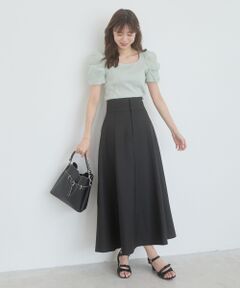 MAJESTIC LEGON / マジェスティックレゴン ロング・マキシ丈スカート | バックレースアップフレアスカート