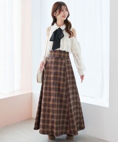 MAJESTIC LEGON / マジェスティックレゴン ロング・マキシ丈スカート | バックレースアップフレアスカート