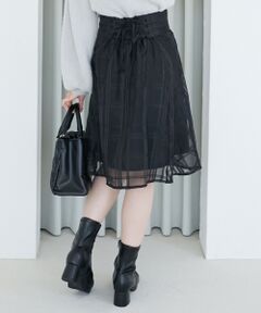 MAJESTIC LEGON / マジェスティックレゴン ロング・マキシ丈スカート | バックレースアップフレアスカート