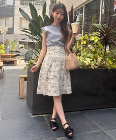 MAJESTIC LEGON / マジェスティックレゴン ロング・マキシ丈スカート | バックレースアップフレアスカート