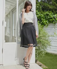 MAJESTIC LEGON / マジェスティックレゴン ロング・マキシ丈スカート | バックレースアップフレアスカート