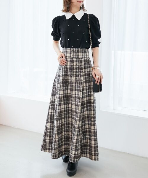 MAJESTIC LEGON / マジェスティックレゴン ロング・マキシ丈スカート | バックレースアップフレアスカート | 詳細21