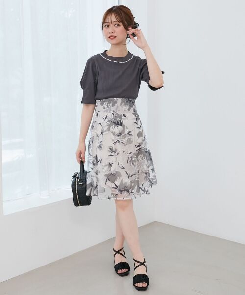 MAJESTIC LEGON / マジェスティックレゴン ロング・マキシ丈スカート | バックレースアップフレアスカート | 詳細24