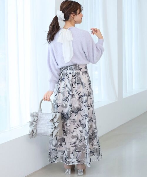 MAJESTIC LEGON / マジェスティックレゴン ロング・マキシ丈スカート | バックレースアップフレアスカート | 詳細29