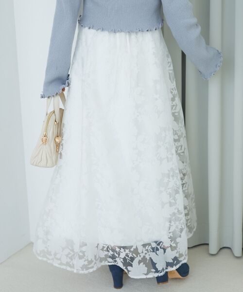 MAJESTIC LEGON / マジェスティックレゴン ロング・マキシ丈スカート | バックレースアップフレアスカート | 詳細12