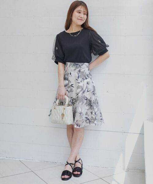 MAJESTIC LEGON / マジェスティックレゴン ロング・マキシ丈スカート | バックレースアップフレアスカート | 詳細26