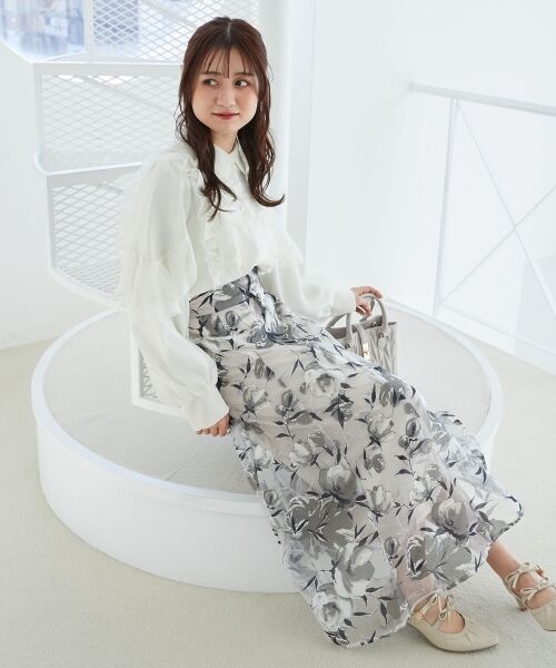 MAJESTIC LEGON / マジェスティックレゴン ロング・マキシ丈スカート | バックレースアップフレアスカート | 詳細30