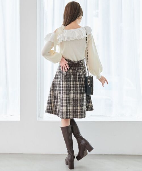 MAJESTIC LEGON / マジェスティックレゴン ロング・マキシ丈スカート | バックレースアップフレアスカート | 詳細5