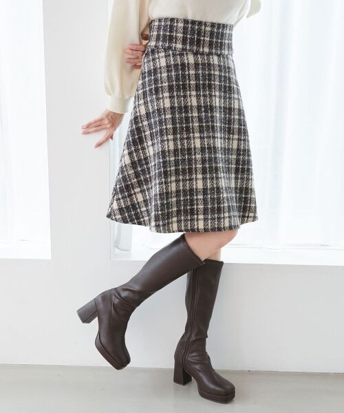 MAJESTIC LEGON / マジェスティックレゴン ロング・マキシ丈スカート | バックレースアップフレアスカート | 詳細7