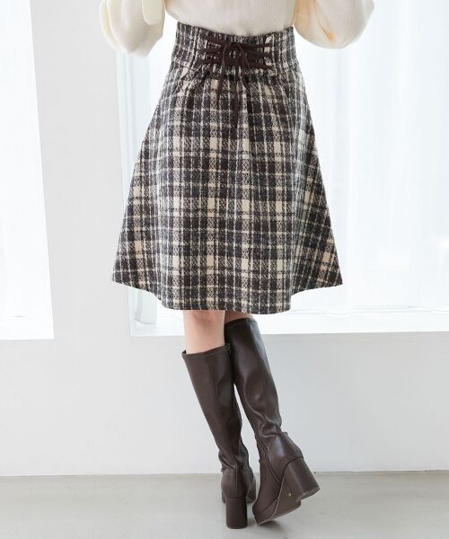 MAJESTIC LEGON / マジェスティックレゴン ロング・マキシ丈スカート | バックレースアップフレアスカート | 詳細8